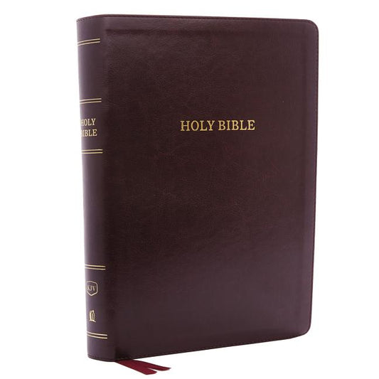 KJV, Deluxe Reference Bible, Super Giant Print, Imitation Leather, Burgundy, Indexed, Red Letter Edition - Ingram