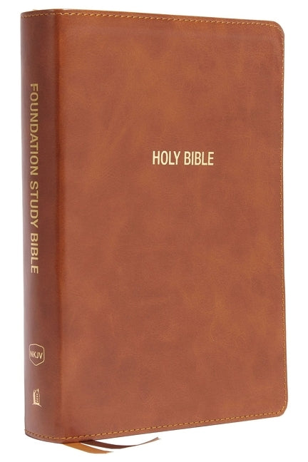 Nkjv, Foundation Study Bible, Large Print, Leathersoft, Brown, Red Letter, Comfort Print: Holy Bible, New King James Version - Ingram