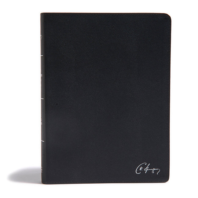 KJV Spurgeon Study Bible, Black Genuine Leather - Ingram