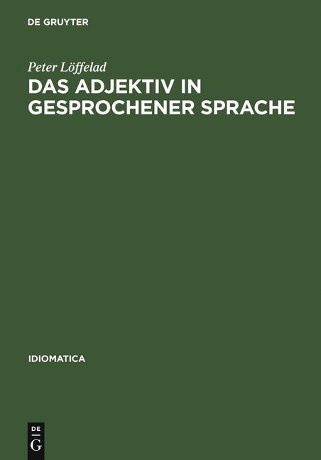 Adjektiv in gesprochener Sprache (Reprint 2011) - Ingram