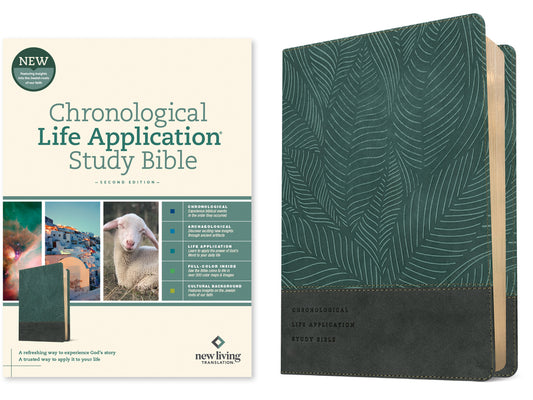 NLT Chronological Life Application Study Bible, Second Edition (Leatherlike, Palm Forest Teal) - Ingram