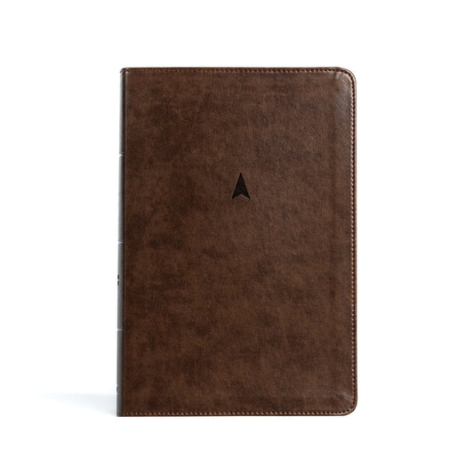CSB Personal Size Giant Print Bible, Brown Leathertouch, Indexed - Ingram