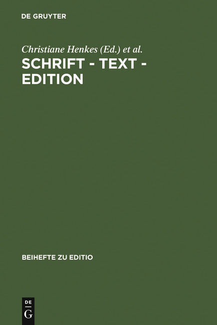 Schrift - Text - Edition (Reprint 2012) - Ingram