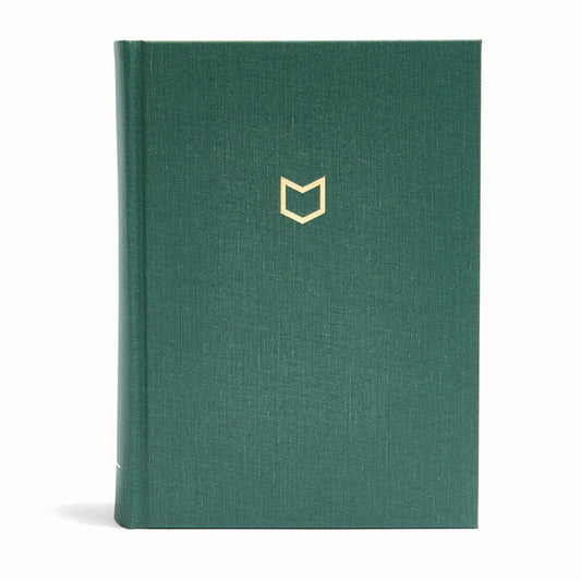 CSB He Reads Truth Bible, Evergreen Cloth Over Board Indexed: Black Letter, Wide Margins, Notetaking Space, Reading Plans, Sewn Binding, Two Ribbon Ma - Ingram