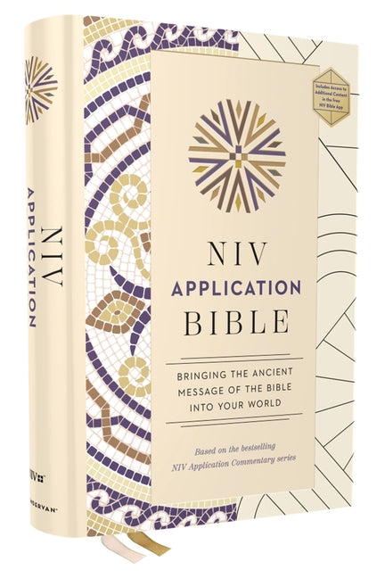 NIV Application Bible, Hardcover, Multi-Cream, Red Letter, Comfort Print: Bringing the Ancient Message of the Bible Into Your World - Ingram