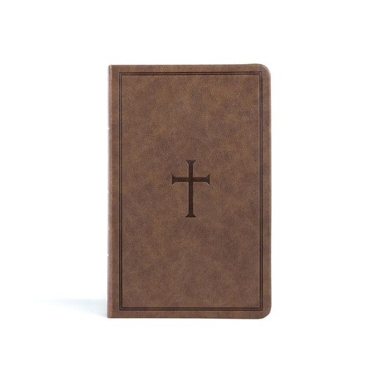 KJV Thinline Reference Bible, Brown Leathertouch - Ingram