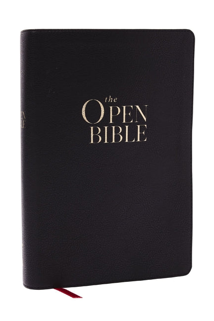 Open Bible: Read and Discover the Bible for Yourself (Nkjv, Black Leathersoft, Red Letter, Comfort Print) - Ingram