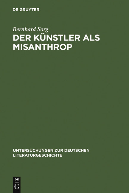 Künstler als Misanthrop (Reprint 2011) - Ingram