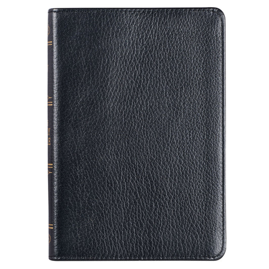 KJV Compact Bible Black Full Grain Leather - Ingram