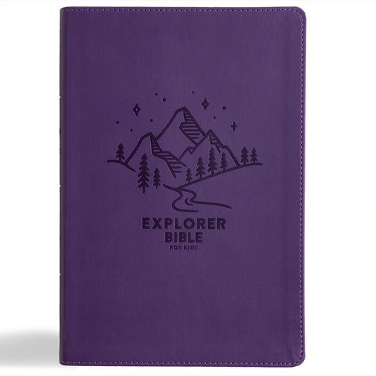KJV Explorer Bible for Kids, Purple Leathertouch, Indexed: Placing God's Word in the Middle of God's World - Ingram