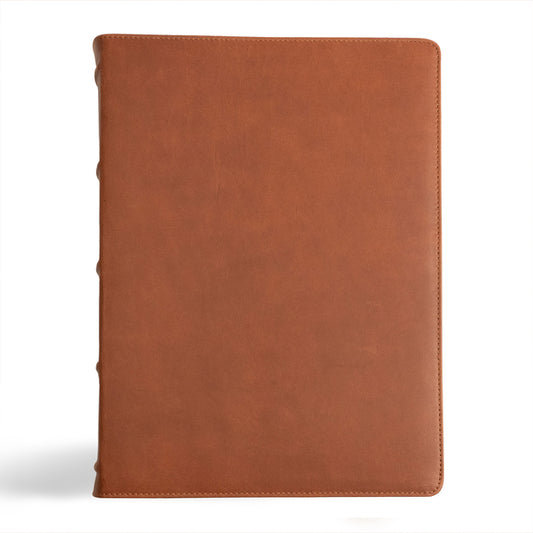 CSB Verse-By-Verse Reference Bible, Holman Handcrafted Collection, Marbled Tan Premium Calfskin - Ingram