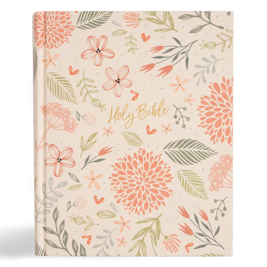 CSB Notetaking Bible, Expanded Reference Edition, Floral Cloth Over Board - Ingram