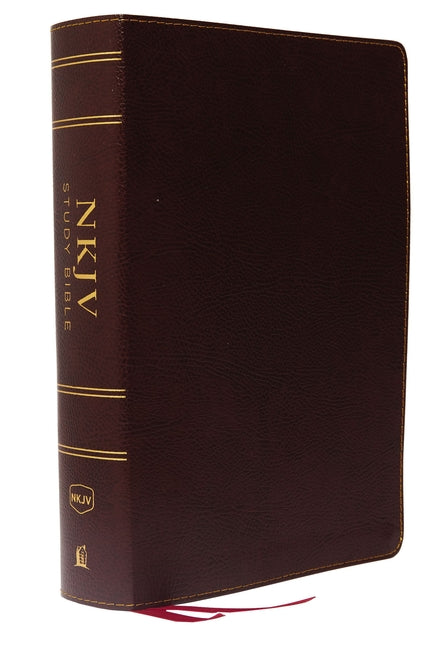 NKJV Study Bible, Bonded Leather, Burgundy, Full-Color, Comfort Print: The Complete Resource for Studying God's Word - Ingram