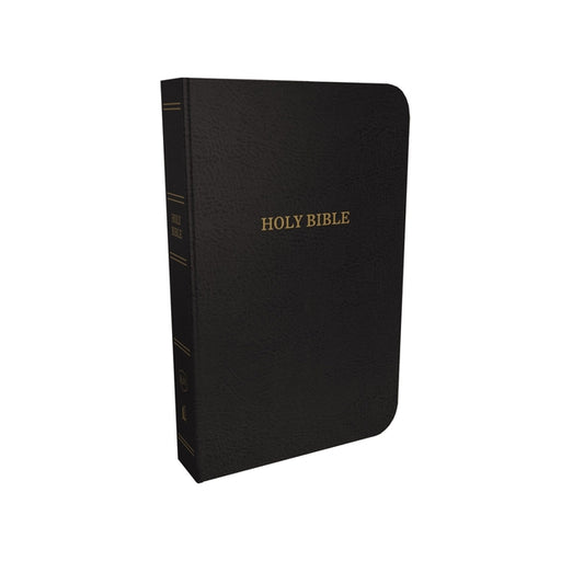 KJV, Thinline Reference Bible, Bonded Leather, Black, Indexed, Red Letter Edition - Ingram