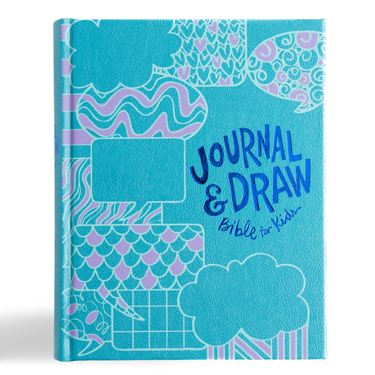 CSB Journal and Draw Bible for Kids, Teal Leathertouch Over Board - Ingram