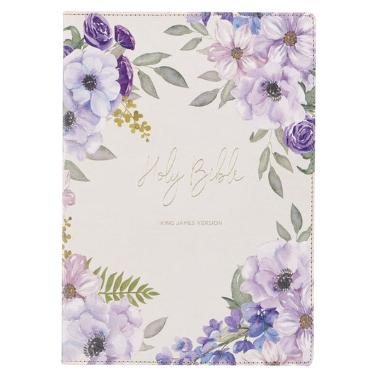 KJV Bible Giant Print Full-Size Faux Leather Floral - Ingram