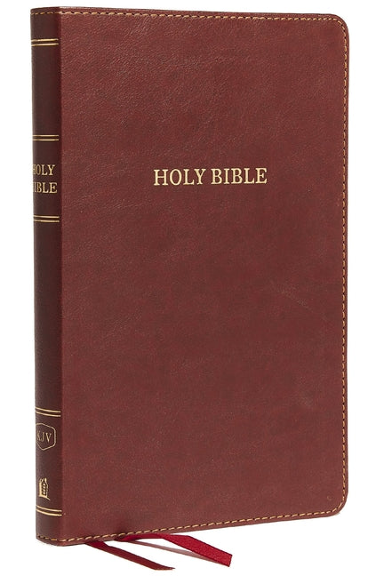 KJV, Thinline Bible, Standard Print, Imitation Leather, Burgundy, Indexed, Red Letter Edition - Ingram