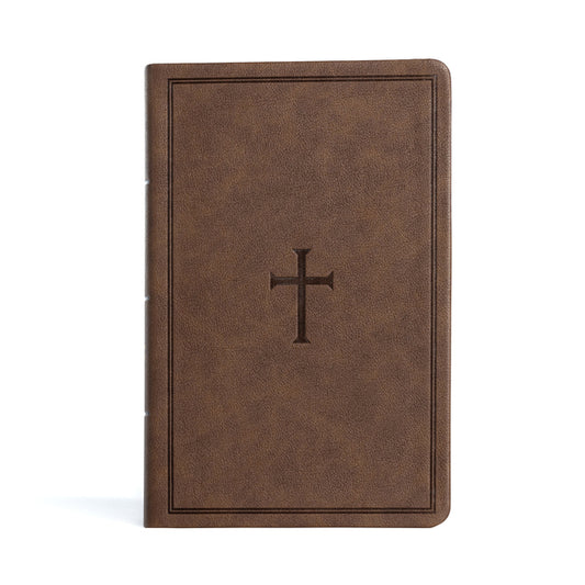 CSB Large Print Personal Size Reference Bible, Brown Leathertouch - Ingram