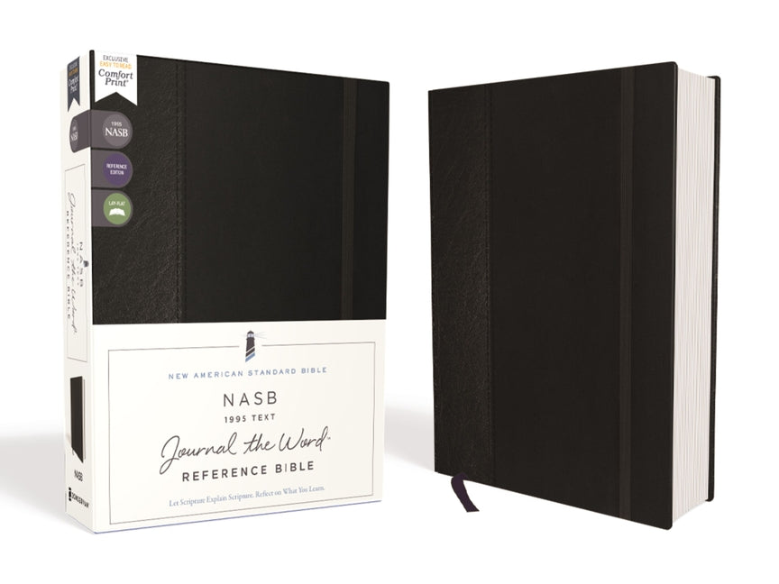 Nasb, Journal the Word Reference Bible, Hardcover, Black, Elastic Closure, Red Letter Edition, 1995 Text, Comfort Print: Let Scripture Explain Scriptu - Ingram