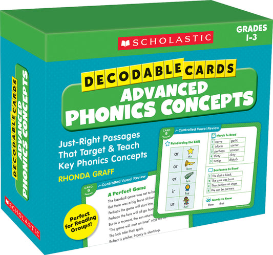 Decodable Cards: Advanced Phonics Concepts: Just-Right Passages That Target & Teach Key Phonics Concepts - Ingram