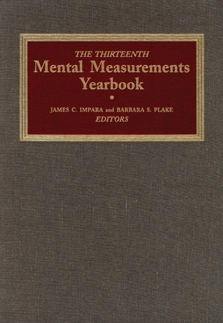 Thirteenth Mental Measurements Yearbook - Ingram