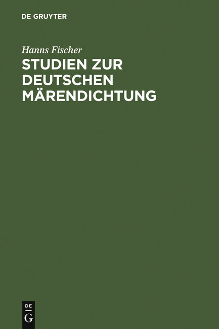 Studien Zur Deutschen Märendichtung (2. Durchges. U. Erw. Aufl. Reprint 2010) - Ingram