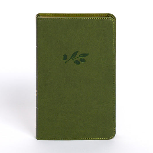 NASB Personal Size Bible, Olive Leathertouch - Ingram