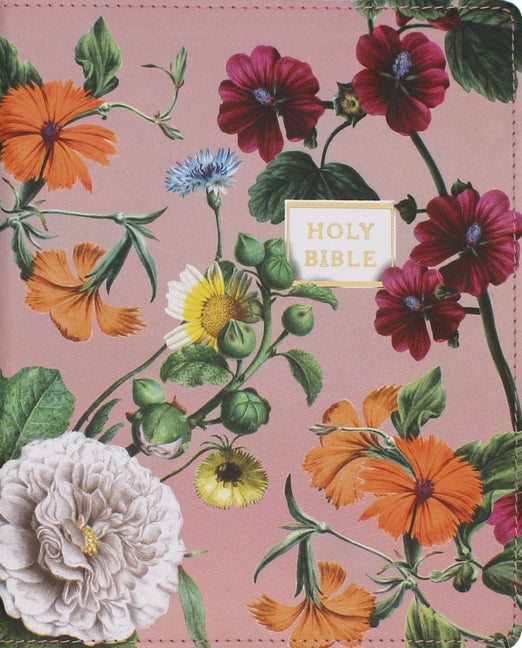 Niv, Artisan Collection Bible, Large Print, Leathersoft, Blush Floral, Red Letter, Comfort Print - Ingram