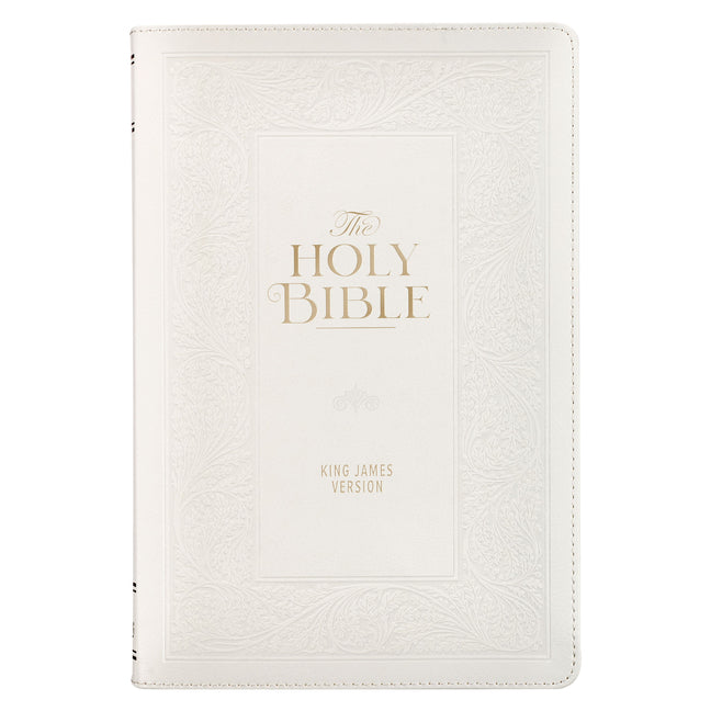 KJV Bible Giant Print Standard Faux Leather White - Ingram