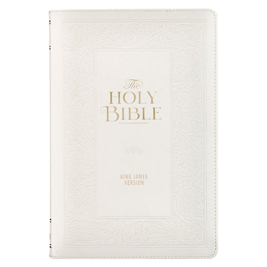 KJV Bible Giant Print Standard Faux Leather White - Ingram