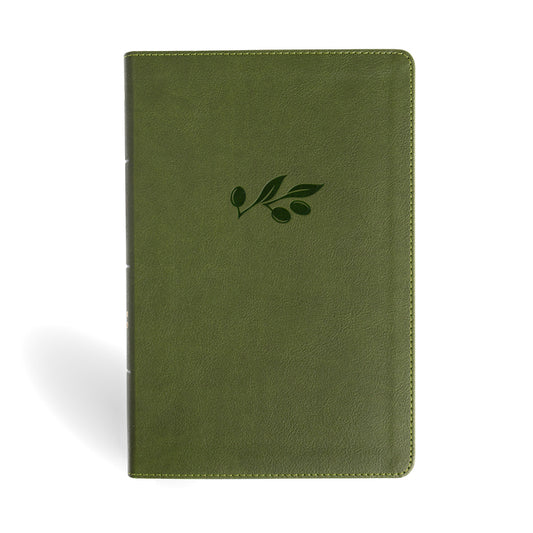 NASB Personal Size Giant Print Bible, Olive Leathertouch, Indexed - Ingram
