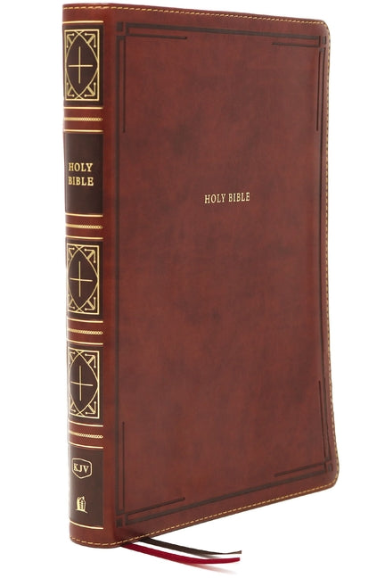 Kjv, Thinline Bible, Giant Print, Leathersoft, Brown, Thumb Indexed, Red Letter Edition, Comfort Print: Holy Bible, King James Version - Ingram