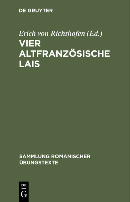 Vier altfranzösische Lais (4. Durchges. Auflage. Reprint 2016) - Ingram