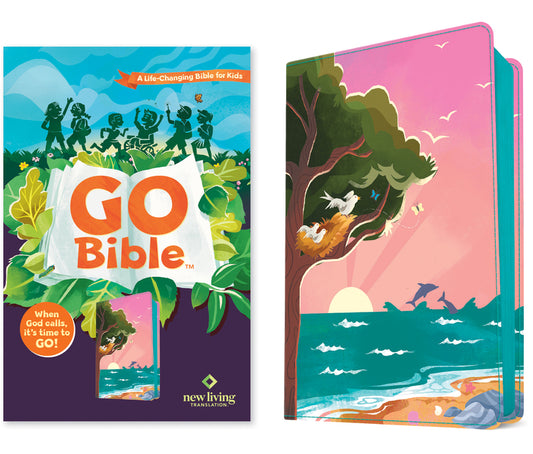 NLT Go Bible for Kids (Leatherlike, Beach Sunrise): A Life-Changing Bible for Kids - Ingram