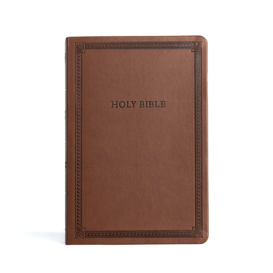 CSB Large Print Thinline Bible, Value Edition, Brown Leathertouch (Value) - Ingram