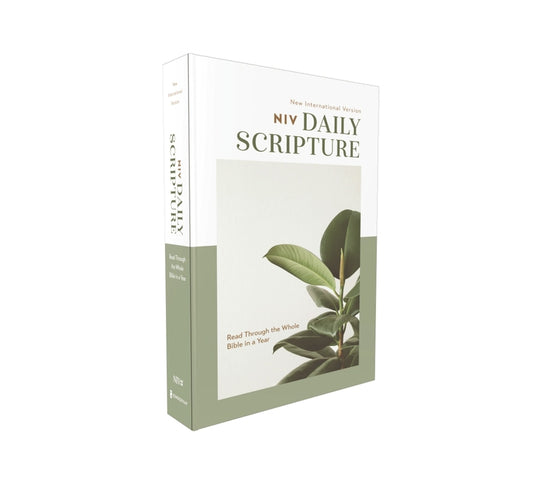 Niv, Daily Scripture, Paperback, White/Sage, Comfort Print: 365 Days to Read Through the Whole Bible in a Year - Ingram