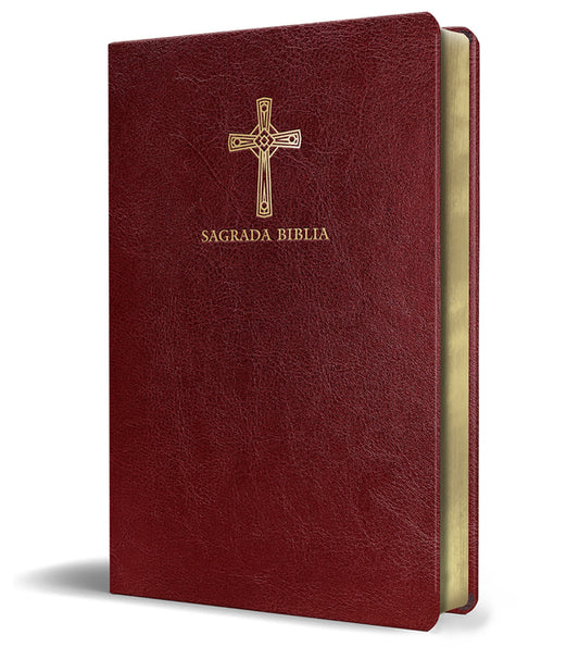 Biblia Católica En Español. Símil Piel Vinotinto, Tamaño Compacto / Catholic Bible. Spanish-Language, Leathersoft, Wine, Compact - Ingram