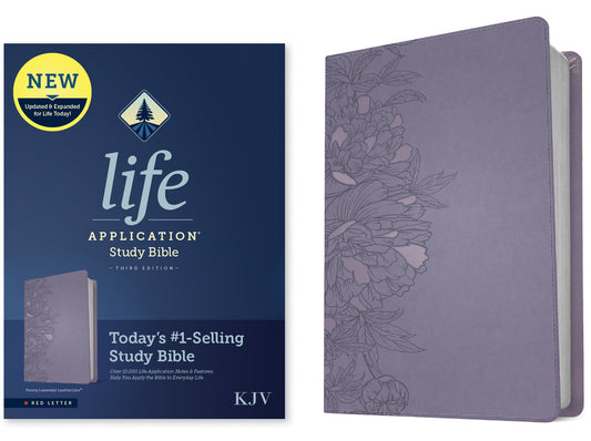 KJV Life Application Study Bible, Third Edition (Leatherlike, Peony Lavender, Red Letter) - Ingram