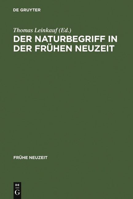 Naturbegriff in der Frühen Neuzeit (Reprint 2011) - Ingram