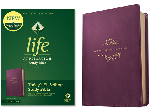 NLT Life Application Study Bible, Third Edition (Leatherlike, Purple, Red Letter) - Ingram
