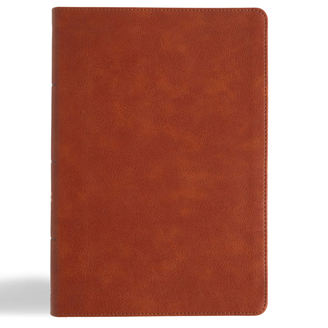 CSB Giant Print Single-Column Bible, Burnt Sienna Leathertouch - Ingram