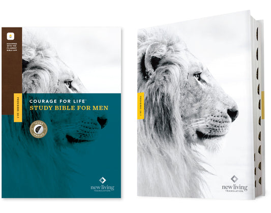 NLT Courage for Life Study Bible for Men, Filament Enabled (Hardcover, Indexed) - Ingram