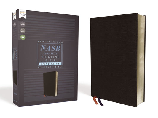 Nasb, Thinline Bible, Giant Print, Bonded Leather, Black, Red Letter Edition, 1995 Text, Comfort Print - Ingram
