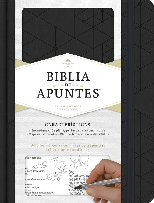 Rvr 1960 Biblia de Apuntes, Negro Símil Piel (Spanish Language) - Ingram