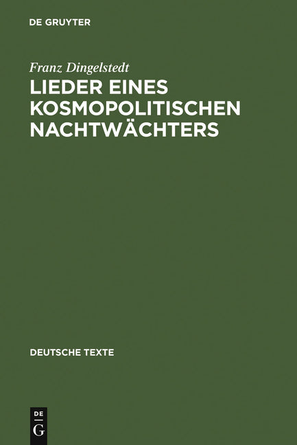 Lieder Eines Kosmopolitischen Nachtwächters (Reprint 2010) - Ingram