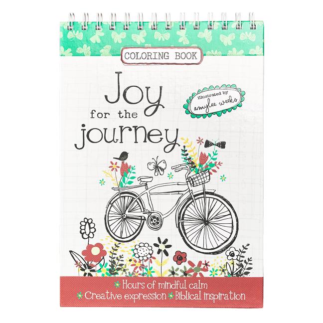 Joy for the Journey Wirebound Coloring Book - Hours of Mindful Calm, Creative Expression, Biblical Inspiration - Ingram