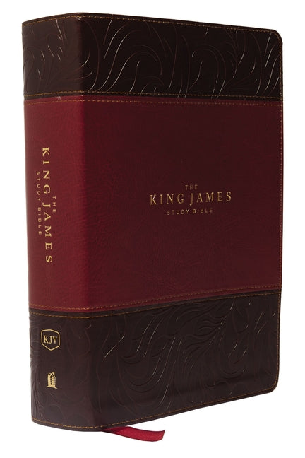 King James Study Bible, Imitation Leather, Burgundy, Full-Color Edition - Ingram