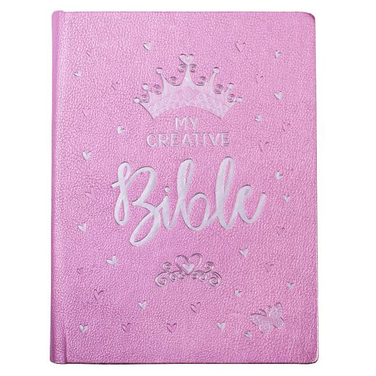 ESV My Creative Bible for Girls Faux Leather Hc, Pink Glitter - Ingram
