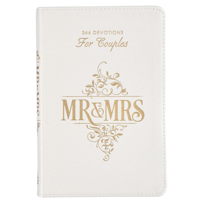 Gift Book Mr. & Mrs. White Faux Leather - Ingram