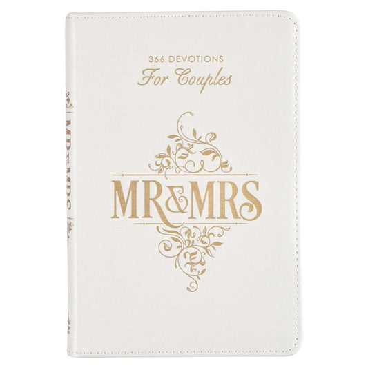 Gift Book Mr. & Mrs. White Faux Leather - Ingram
